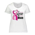 thumbnail image 1 of Inktastic Breast Cancer Awareness I Support My Mom with Pink Ribbon Women's Plus Size T-Shirt, 1 of 5