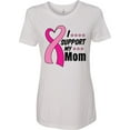 thumbnail image 1 of Inktastic Breast Cancer Awareness I Support My Mom with Pink Ribbon Women's T-Shirt, 1 of 5