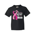 thumbnail image 1 of Inktastic Breast Cancer Awareness I Support My Mom with Pink Ribbon Youth T-Shirt, 1 of 5