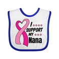 thumbnail image 1 of Inktastic Breast Cancer Awareness I Support My Nana with Pink Ribbon Boys or Girls Baby Bib, 1 of 4