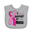 thumbnail image 1 of Inktastic Breast Cancer Awareness I Support My Nana with Pink Ribbon Boys or Girls Baby Bib, 1 of 4