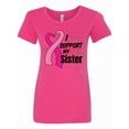 thumbnail image 1 of Inktastic Breast Cancer Awareness I Support My Sister with Pink Ribbon Women's T-Shirt, 1 of 5