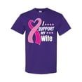 thumbnail image 1 of Inktastic Breast Cancer Awareness I Support My Wife with Pink Ribbon T-Shirt, 1 of 5