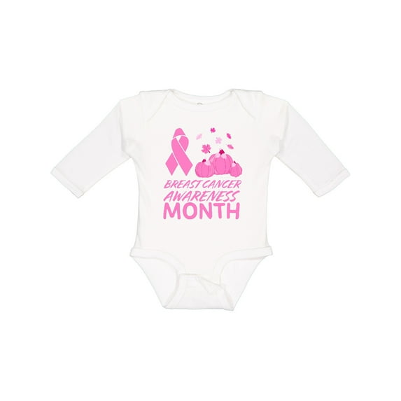 Inktastic Breast Cancer Awareness Month- October Boys or Girls Long Sleeve Baby Bodysuit