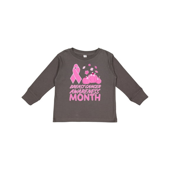 Inktastic Breast Cancer Awareness Month- October Boys or Girls Long Sleeve Toddler T-Shirt