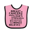 thumbnail image 1 of Inktastic Breast Cancer Awareness Month Saying Boys or Girls Baby Bib, 1 of 4