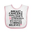 thumbnail image 1 of Inktastic Breast Cancer Awareness Month Saying Boys or Girls Baby Bib, 1 of 4
