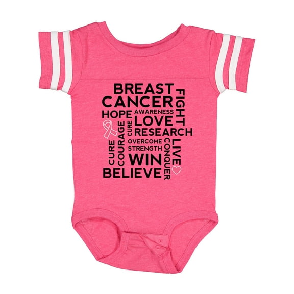 Inktastic Breast Cancer Awareness Month Saying Boys or Girls Baby Bodysuit