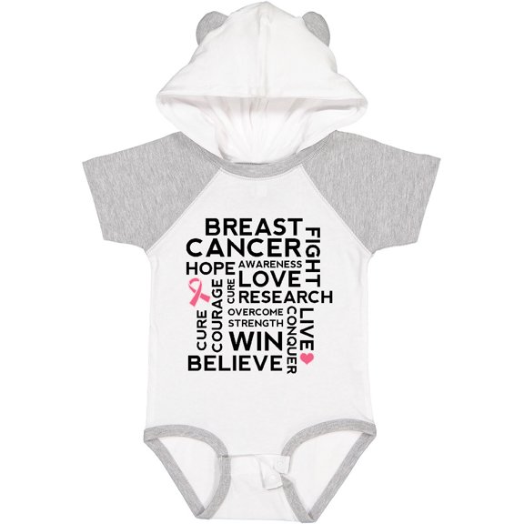 Inktastic Breast Cancer Awareness Month Saying Boys or Girls Baby Bodysuit