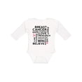 thumbnail image 1 of Inktastic Breast Cancer Awareness Month Saying Boys or Girls Long Sleeve Baby Bodysuit, 1 of 5