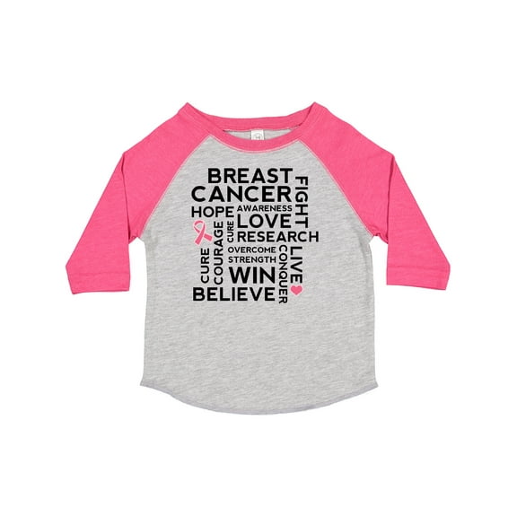 Inktastic Breast Cancer Awareness Month Saying Boys or Girls Toddler T-Shirt