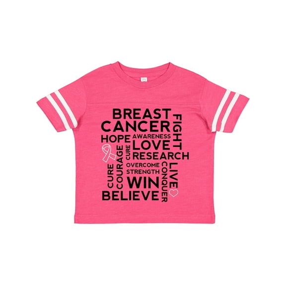 Inktastic Breast Cancer Awareness Month Saying Boys or Girls Toddler T-Shirt