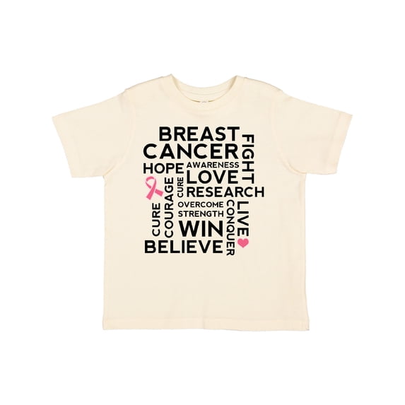 Inktastic Breast Cancer Awareness Month Saying Boys or Girls Toddler T-Shirt