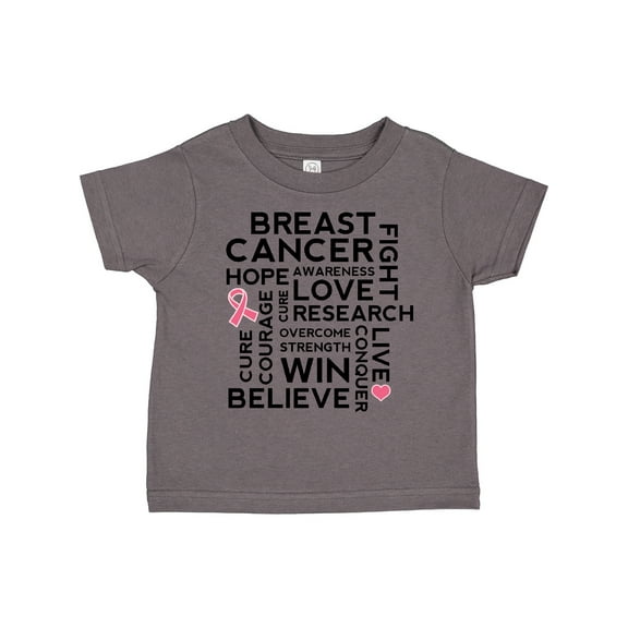 Inktastic Breast Cancer Awareness Month Saying Boys or Girls Toddler T-Shirt