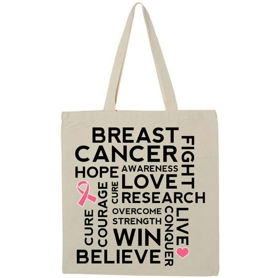 Inktastic Breast Cancer Awareness Month Saying Tote Bag