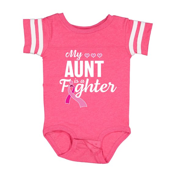Inktastic Breast Cancer Awareness My Aunt is a Fighter Boys or Girls Baby Bodysuit