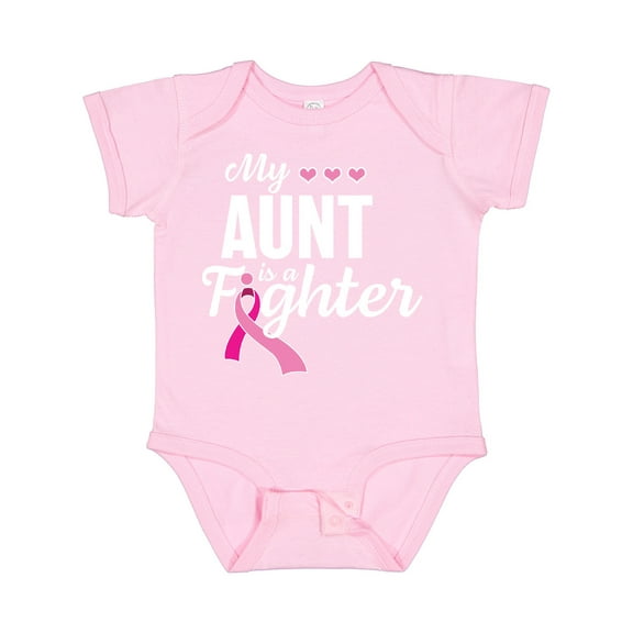 Inktastic Breast Cancer Awareness My Aunt is a Fighter Boys or Girls Baby Bodysuit