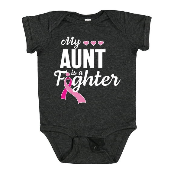 Inktastic Breast Cancer Awareness My Aunt is a Fighter Boys or Girls Baby Bodysuit