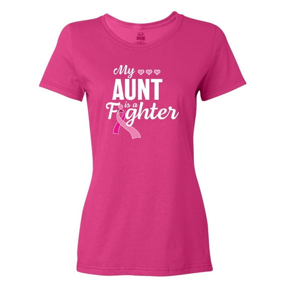 Inktastic Breast Cancer Awareness My Aunt is a Fighter Women's T-Shirt