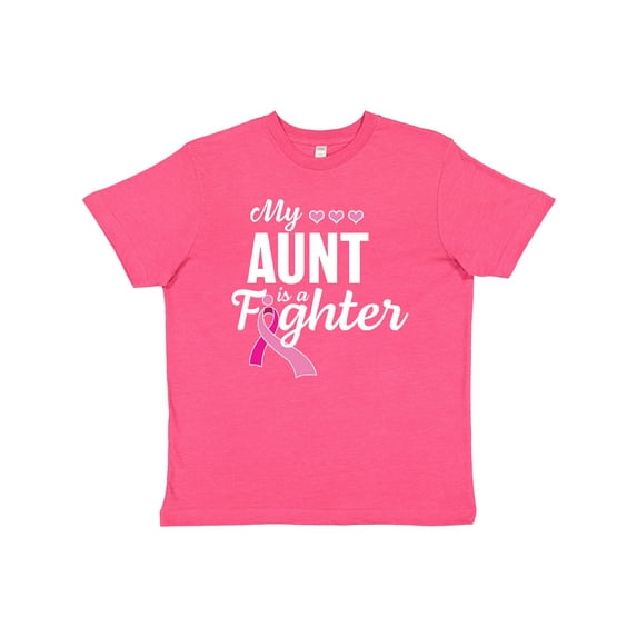 Inktastic Breast Cancer Awareness My Aunt is a Fighter Youth T-Shirt
