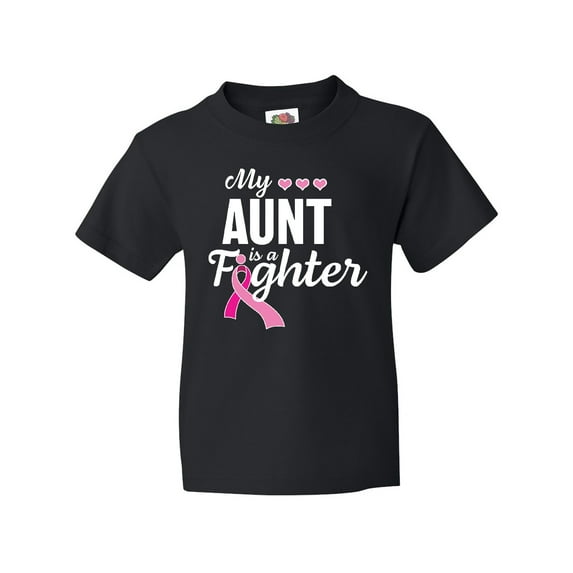 Inktastic Breast Cancer Awareness My Aunt is a Fighter Youth T-Shirt