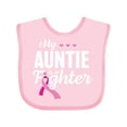 thumbnail image 1 of Inktastic Breast Cancer Awareness My Auntie is a Fighter Boys or Girls Baby Bib, 1 of 4