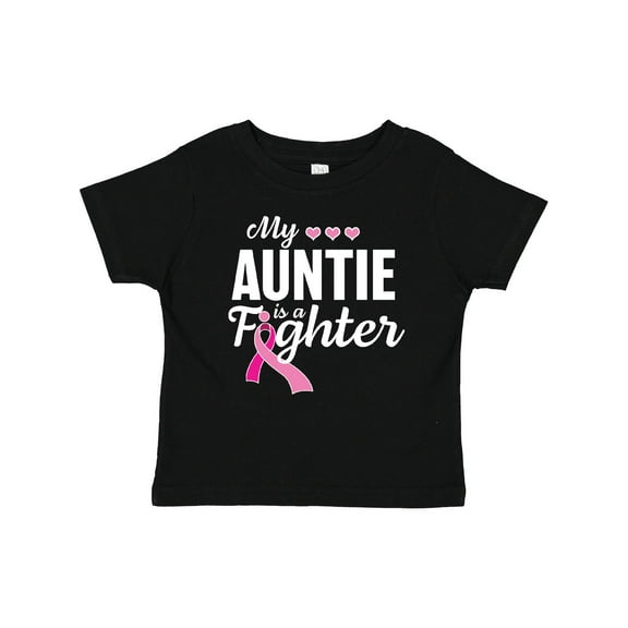 Inktastic Breast Cancer Awareness My Auntie is a Fighter Boys or Girls Baby T-Shirt