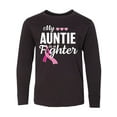 thumbnail image 1 of Inktastic Breast Cancer Awareness My Auntie is a Fighter Long Sleeve Youth T-Shirt, 1 of 5
