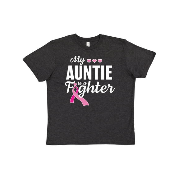 Inktastic Breast Cancer Awareness My Auntie is a Fighter Youth T-Shirt