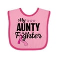 thumbnail image 1 of Inktastic Breast Cancer Awareness My Aunty is a Fighter Boys or Girls Baby Bib, 1 of 4