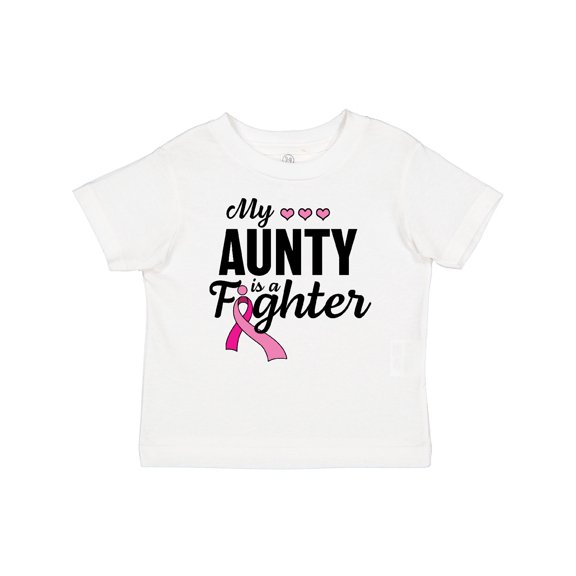 Inktastic Breast Cancer Awareness My Aunty is a Fighter Boys or Girls Baby T-Shirt