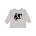 thumbnail image 1 of Inktastic Breast Cancer Awareness My Aunty is a Fighter Boys or Girls Long Sleeve Toddler T-Shirt, 1 of 5