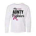 thumbnail image 1 of Inktastic Breast Cancer Awareness My Aunty is a Fighter Long Sleeve Youth T-Shirt, 1 of 5