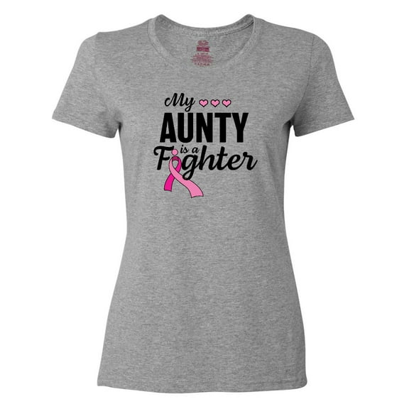 Inktastic Breast Cancer Awareness My Aunty is a Fighter Women's T-Shirt