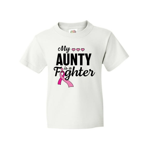 Inktastic Breast Cancer Awareness My Aunty is a Fighter Youth T-Shirt