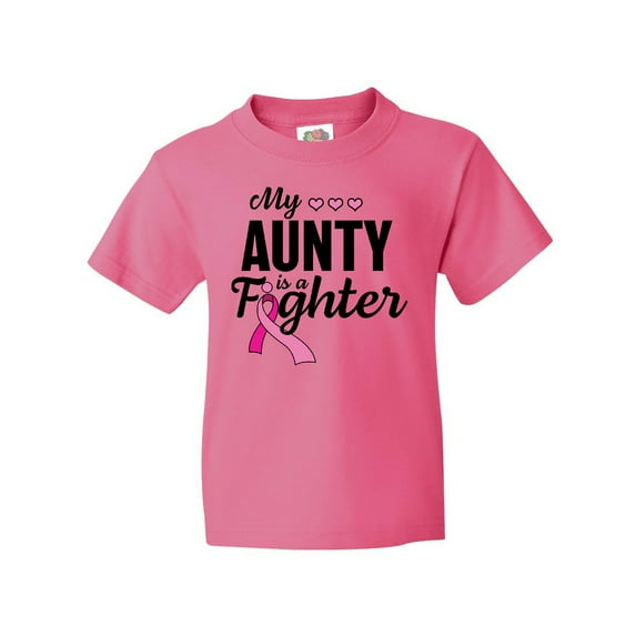 Inktastic Breast Cancer Awareness My Aunty is a Fighter Youth T-Shirt