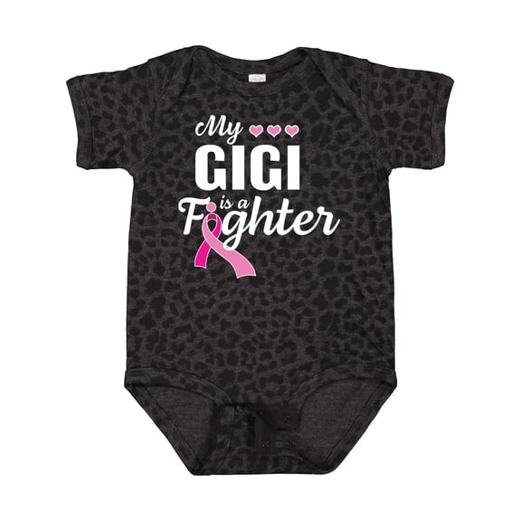 Inktastic Breast Cancer Awareness My Gigi is a Fighter Boys or Girls Baby Bodysuit