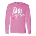 thumbnail image 1 of Inktastic Breast Cancer Awareness My Gigi is a Fighter Long Sleeve T-Shirt, 1 of 5