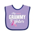 thumbnail image 1 of Inktastic Breast Cancer Awareness My Grammy is a Fighter Boys or Girls Baby Bib, 1 of 4