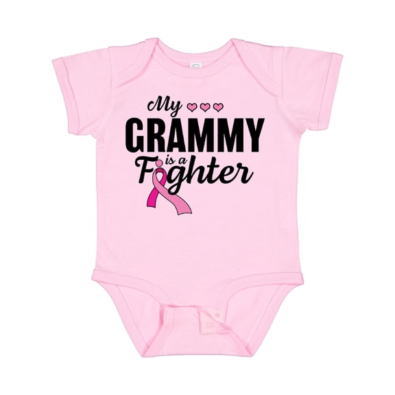 Inktastic Breast Cancer Awareness My Grammy is a Fighter Boys or Girls Baby Bodysuit