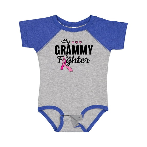 Inktastic Breast Cancer Awareness My Grammy is a Fighter Boys or Girls Baby Bodysuit