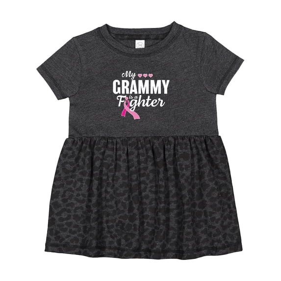 Inktastic Breast Cancer Awareness My Grammy is a Fighter Girls Baby Dress