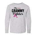 thumbnail image 1 of Inktastic Breast Cancer Awareness My Grammy is a Fighter Long Sleeve Youth T-Shirt, 1 of 5
