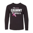 thumbnail image 1 of Inktastic Breast Cancer Awareness My Grammy is a Fighter Long Sleeve Youth T-Shirt, 1 of 5
