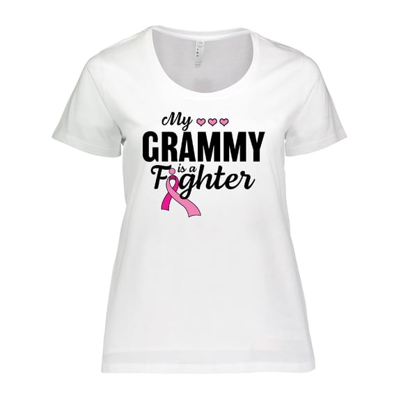 Inktastic Breast Cancer Awareness My Grammy is a Fighter Women's Plus Size T-Shirt