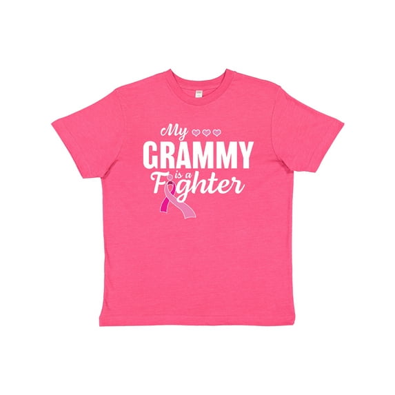 Inktastic Breast Cancer Awareness My Grammy is a Fighter Youth T-Shirt