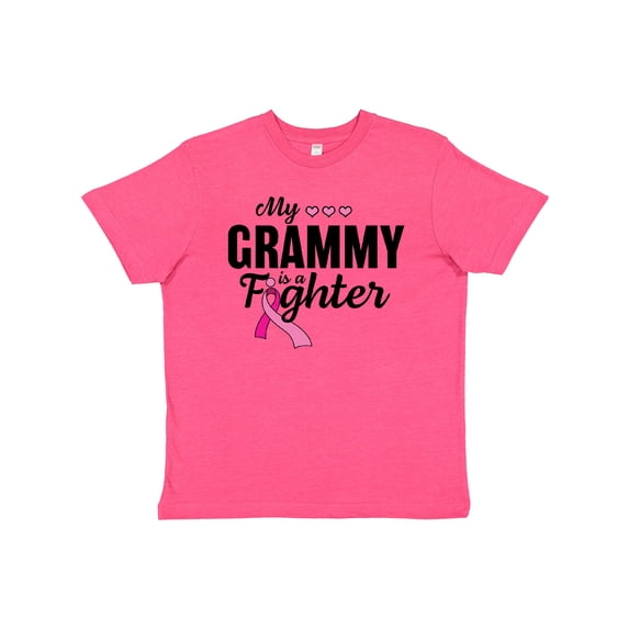Inktastic Breast Cancer Awareness My Grammy is a Fighter Youth T-Shirt