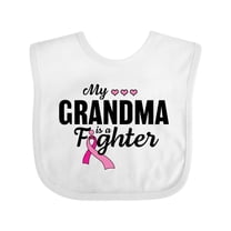 Inktastic Breast Cancer Awareness My Grandma is a Fighter Boys or Girls Baby Bib