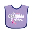 thumbnail image 1 of Inktastic Breast Cancer Awareness My Grandma is a Fighter Boys or Girls Baby Bib, 1 of 4