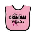 thumbnail image 1 of Inktastic Breast Cancer Awareness My Grandma is a Fighter Boys or Girls Baby Bib, 1 of 4